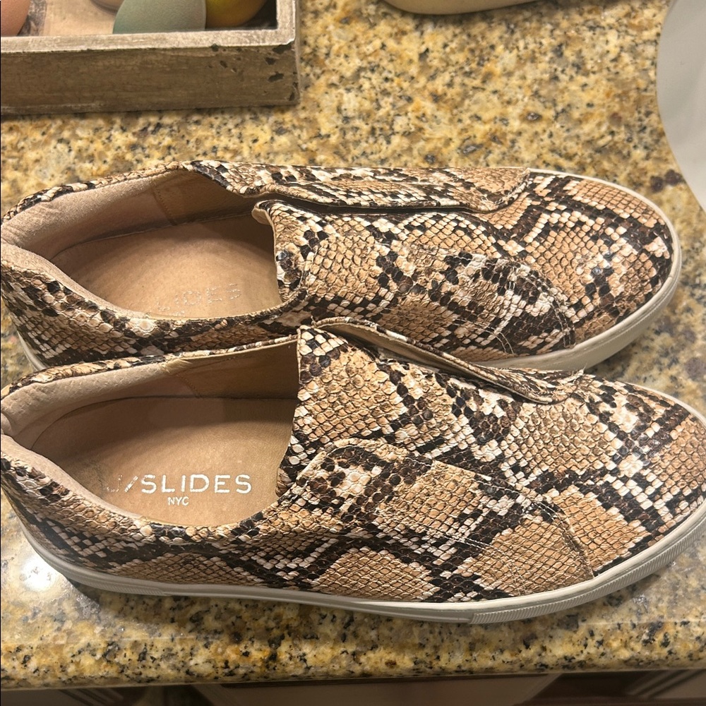 Snakeskin Slip-On Sneakers by JSlides